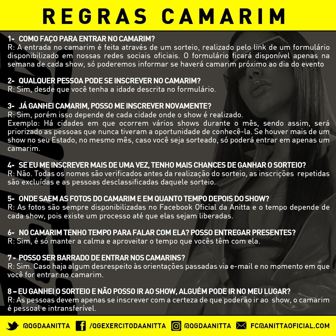⚠️⚠️ REGRAS DO CAMARIM❗️ LEIAM COM ATENÇÃO 😉😉, image size:1080x1080