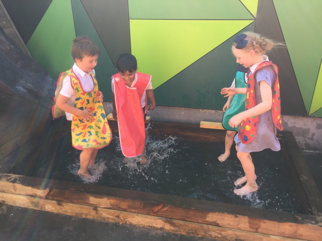Keeping cool in the new paddling pool!