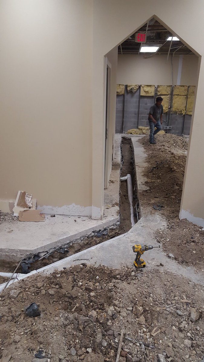 FastPlumbingATX's tweet photo. Fast Plumbing in action our plumbers working hard on a grease waste sewer line for the Royal Fig Catering company new kitchen. Do you need any grease trap install for your commercial kitchen? Give us a call at 512-928-0378 for a free Visit us at https://t.co/HUFbgJHjRG https://t.co/vZoWKNYKYf