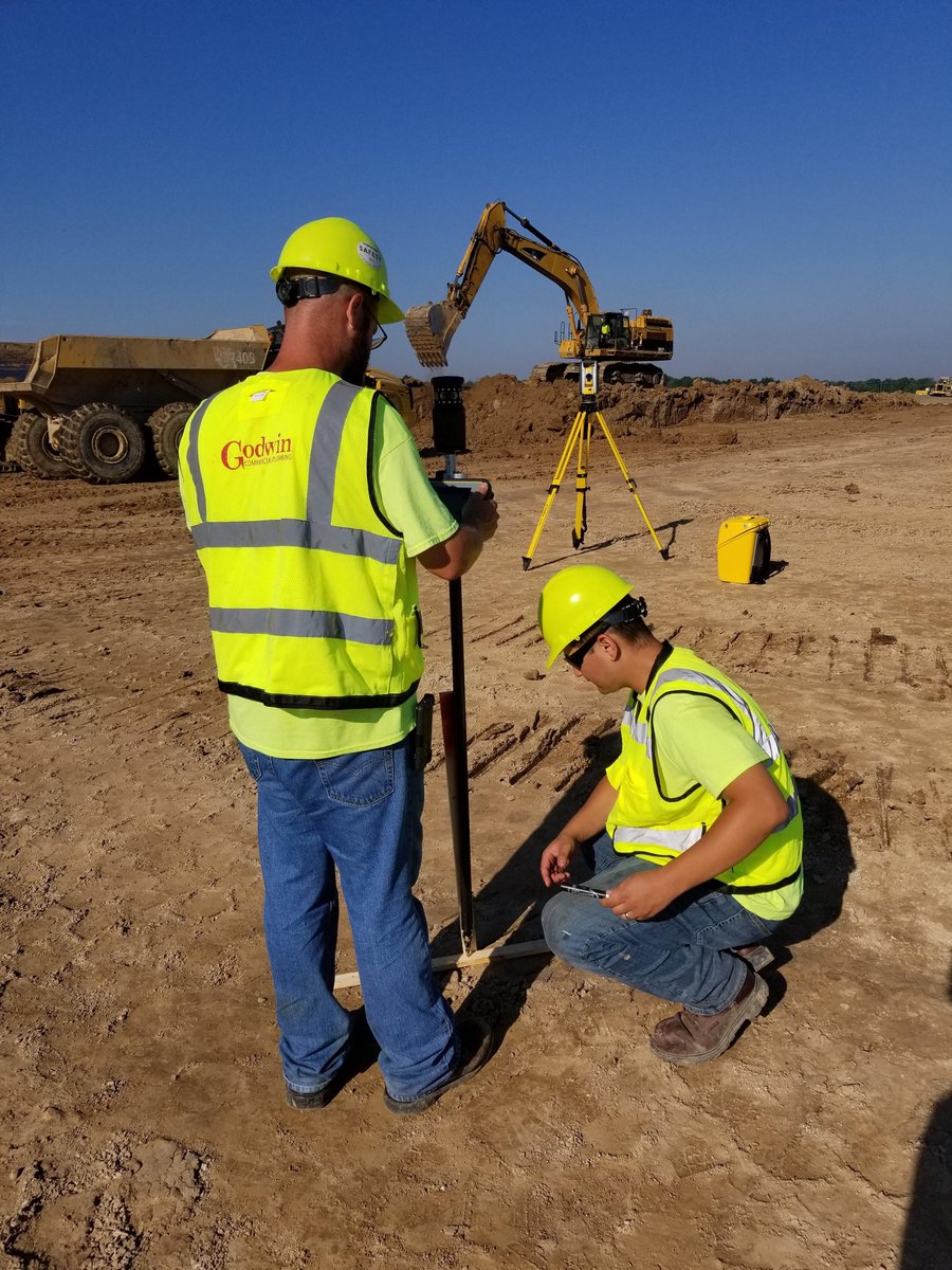 Our own John Lyne is on site in Grand Rapids Michigan with Godwin Hardware &amp; Plumbing with their Trimble RTS TFL unit. #BuildingPoint #ConstructionLayOut #ConstructionTechnology #TrimbleBuildings