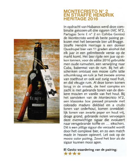 Straffe Hendrik Heritage combineert niet enkel fantastisch in de keuken maar ook in #cigarpairing! #BenVinken van #ElGusto hield een sigaren/bier tasting in de Estaminet in de brouwerij: een match made in heaven!