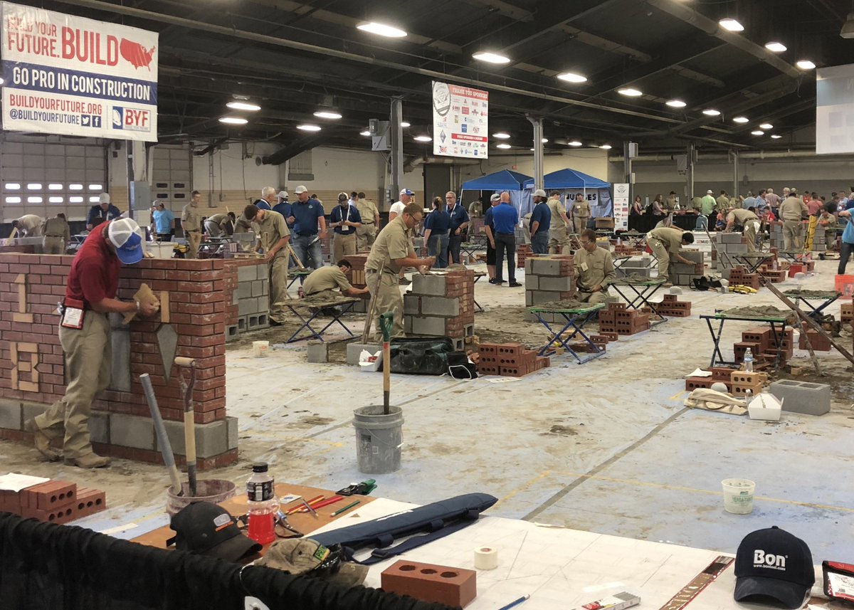 ReadingRockInc's tweet photo. Some of the finest up and coming high school masons competed at the 54th National SkillsUSA competition in Louisville on Thursday.  Great to see our younger generations engaged in the masonry trade.  Best of Luck to ALL participants!"
@SkillsUSA  #skillsgap #NextGen #ReadingRock https://t.co/gPTL9BxMDj