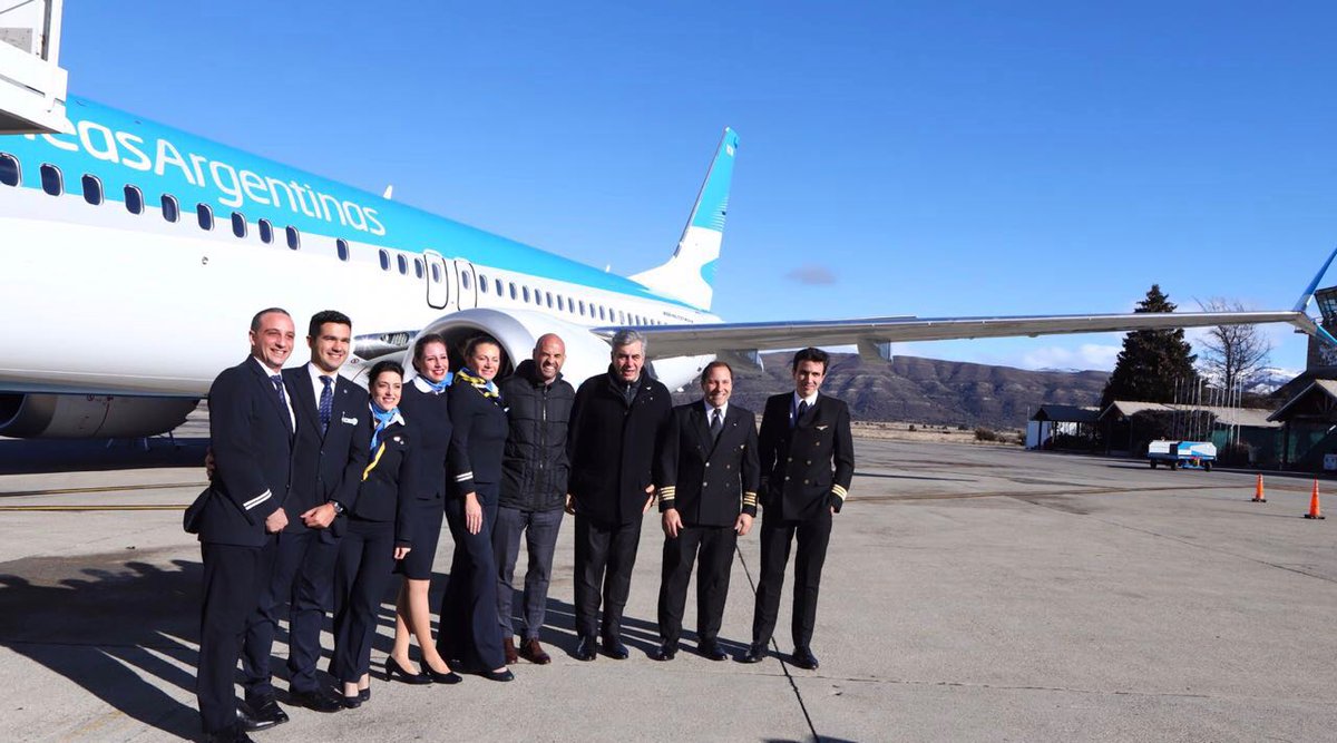 Estamos orgullosos de haber celebrado el bautismo del 5to #Boeing737MAX en Bariloche. Un avión de última generación que nos permite tener la flota más moderna del país.