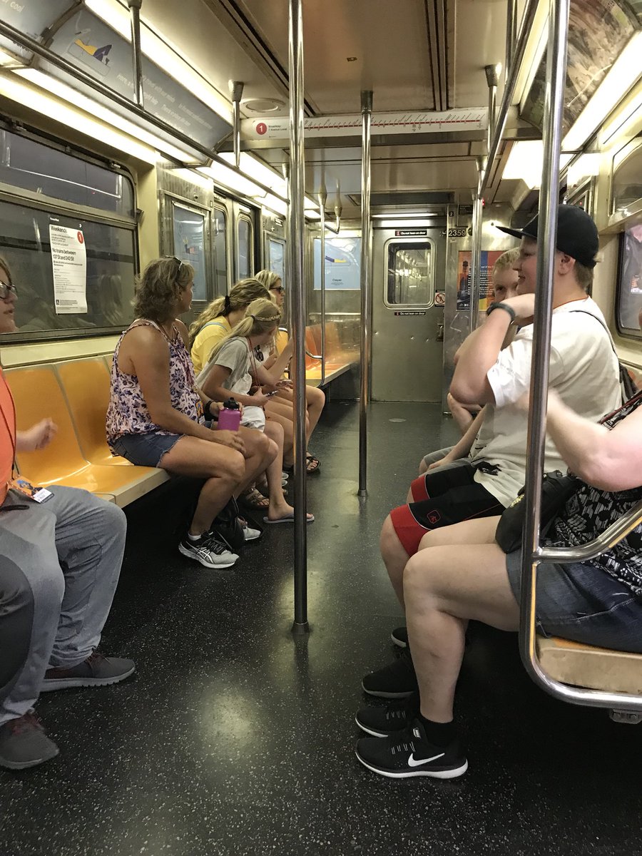 EGFCMS's tweet photo. First ride on the subway! #CMSPride #EGFPride #WorldClassrooms #DC/NYC https://t.co/jlFkVxEi53