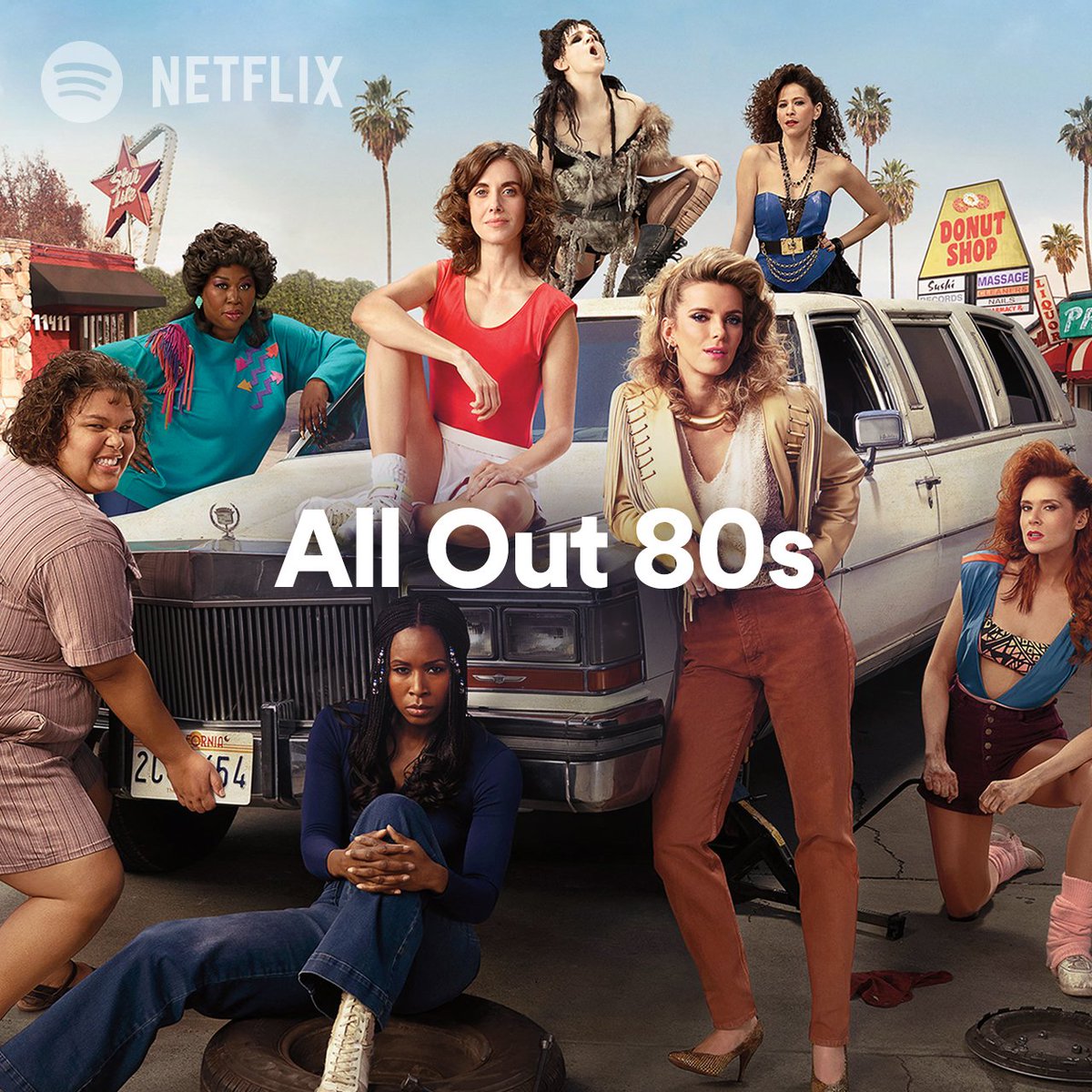 Spotify's tweet photo. The cast of @glownetflix just took over our All Out 80s playlist 💪
Check it out 👉 https://t.co/54gSDydqLf https://t.co/jG1mr80aLR