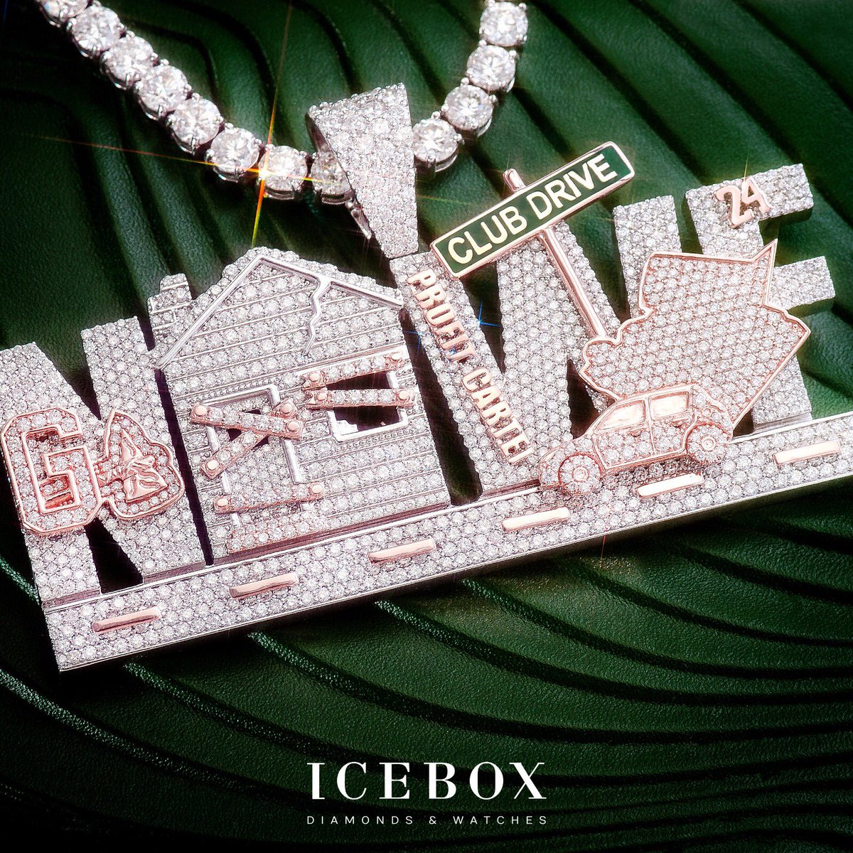 ice box custom bubble letter chain ice box custom bubble letter chain