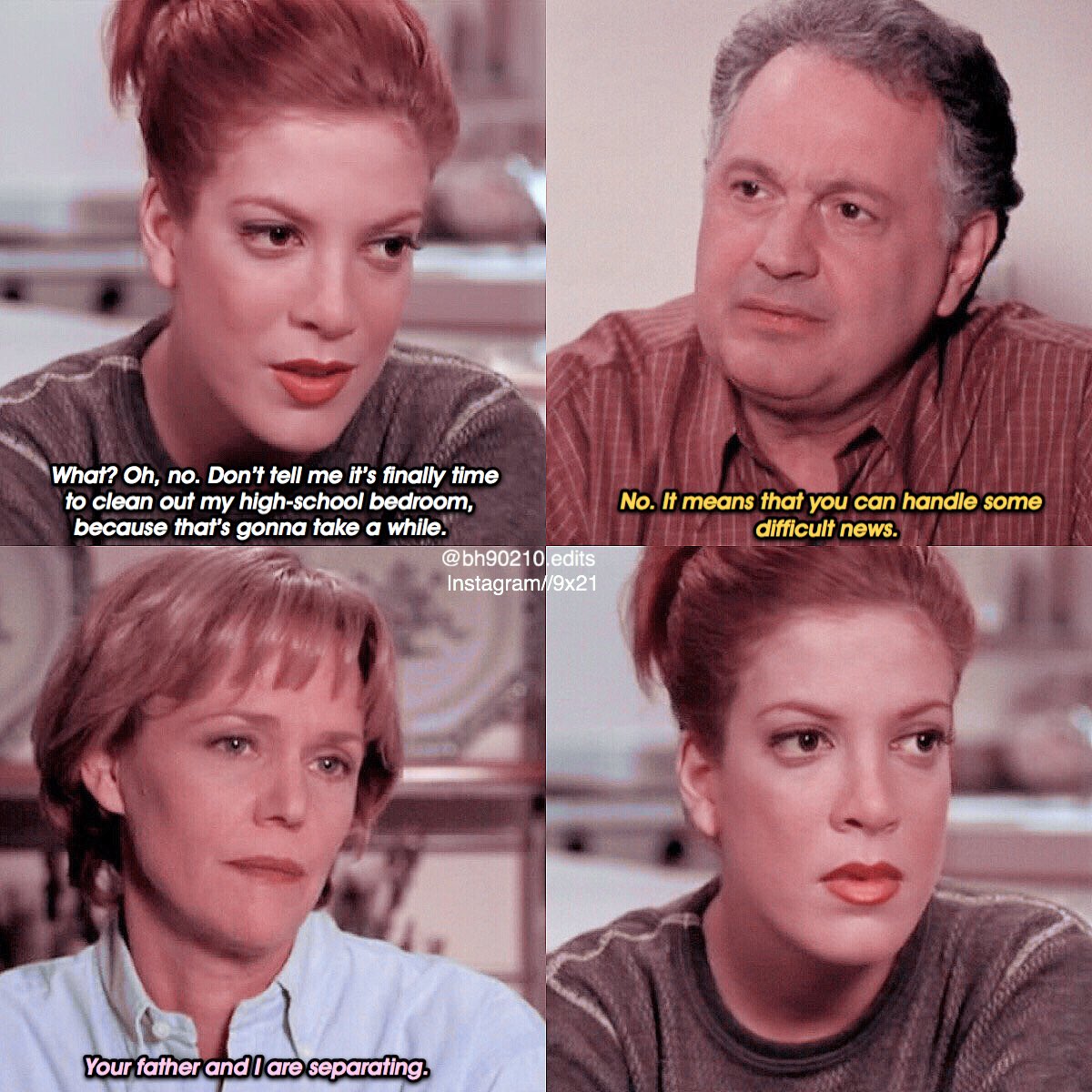 bh90210edits's tweet image. » [9.21] I Wanna Reach Out And Grab Ya •
-
↳ Donna’s mother was always too much 😔
-
••
✖️ { follow @bh90210edits (me) for more }
••
❃
↴
#torispelling #katherinecannon #michaeldurrell #donnamartin #felicemartin #johnmartin #drjohnmartin #beverlyhills90210 #bh90210