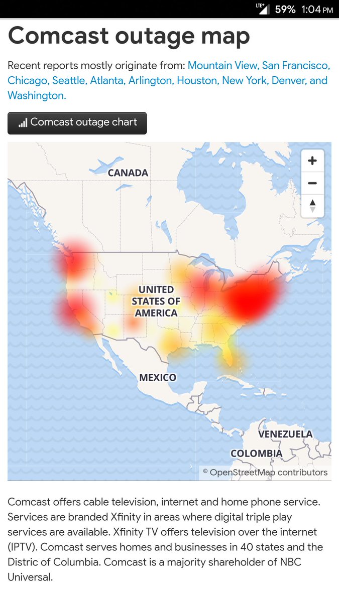 Current Comcast Outage Map Comcast Outage Slams N.j., Other Areas Of U.s. -- Social Media Explodes -  Nj.com