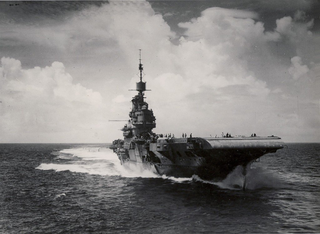 Check Out What HMS Illustrious Looked Like  on 4/15/1944 