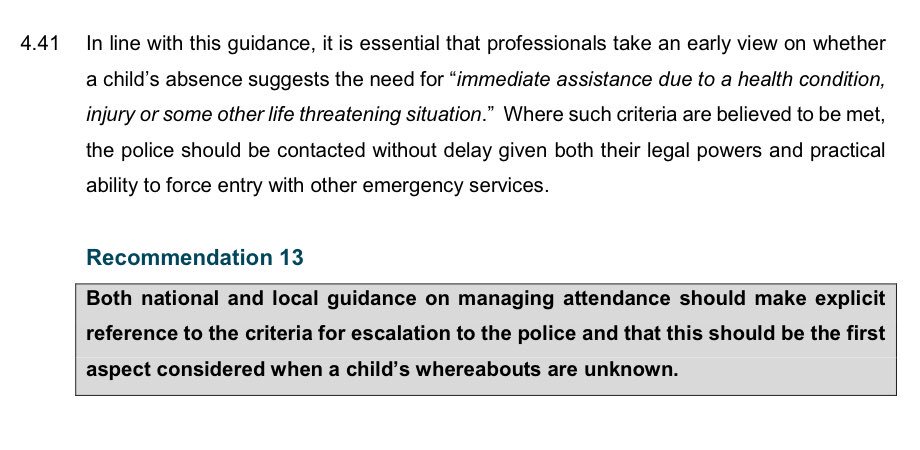 mikercameron's tweet image. A child dies. Which means this is a very distressing read. 

But if you can you should read it. 

If you can’t, then this is the key recommendation. 

But don’t wait for the guidance. If in doubt, any doubt, call the police. 

chscb.org.uk/wp-content/upl…