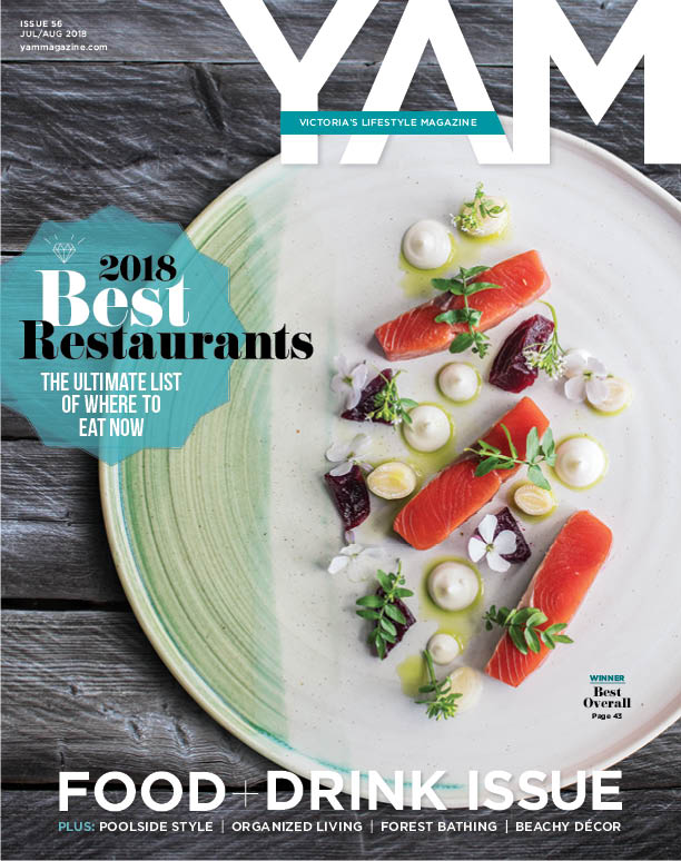 Our July/August issue is on stands now, and the online versions of the articles are now live on our site. This issue features our inaugural Best Restaurants list, as well as stories on forest bathing, long table dining and more! #yyjeats #yyjsummer #yambestrestaurants