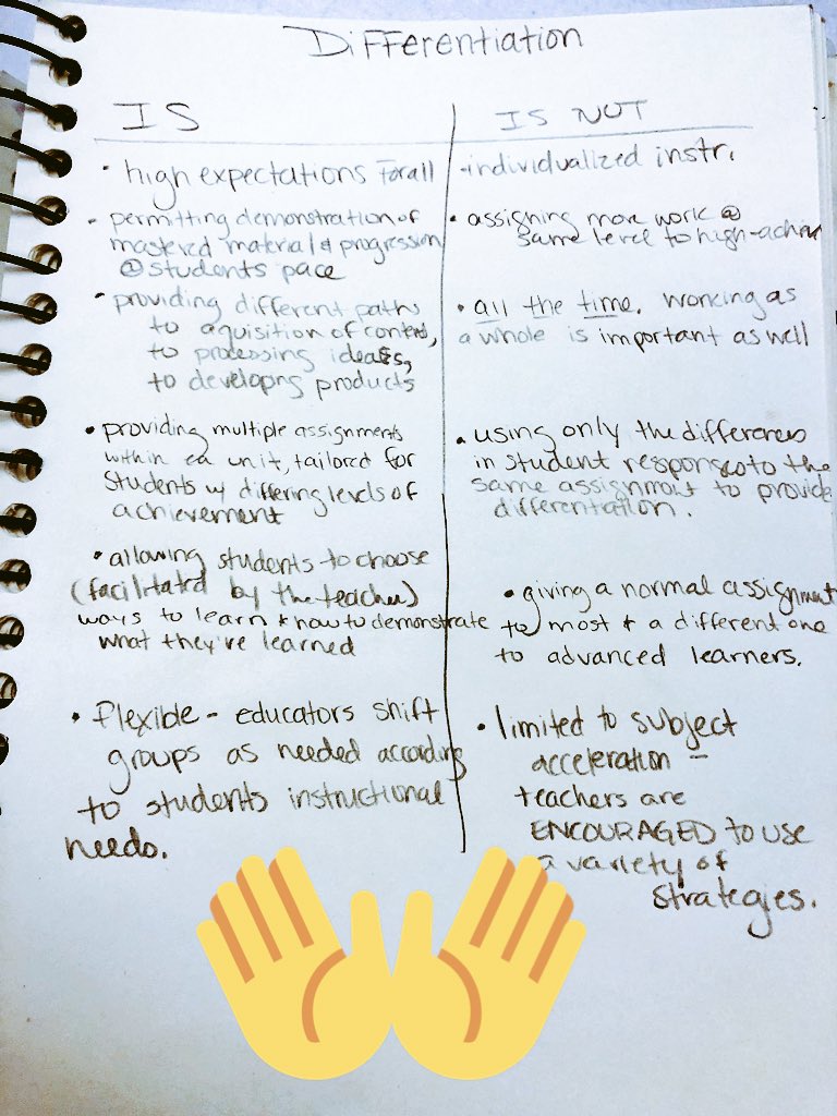 JustaMcCoy's tweet photo. #differentiatedinstruction #whatitisandwhatitisnt #studentcentered #encourageprogress #asd #inclusion #selfcontained #professionaldevelopment https://t.co/sOsTmqKZ4H
