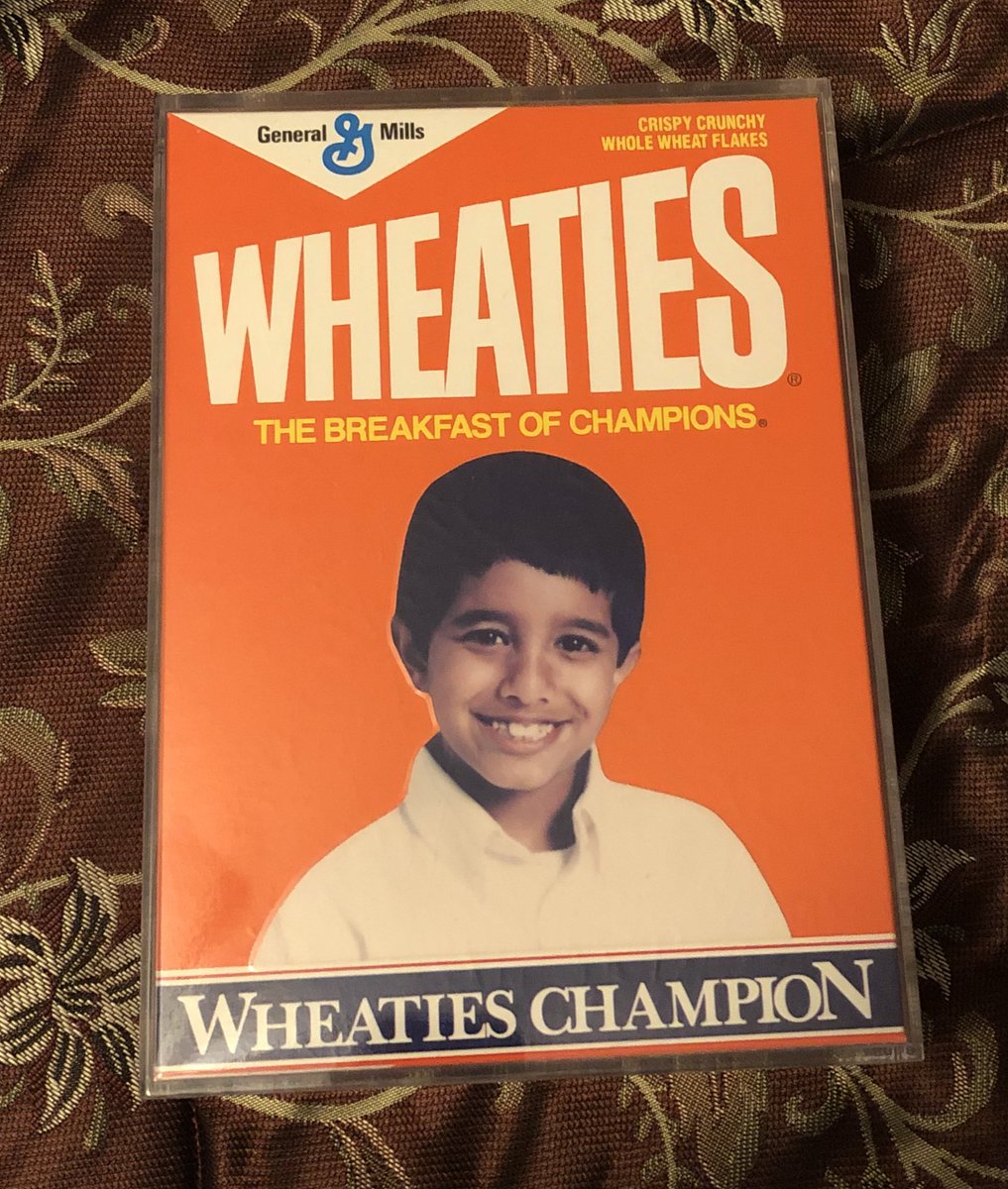 Day 29: This photo of me on a Wheaties box.