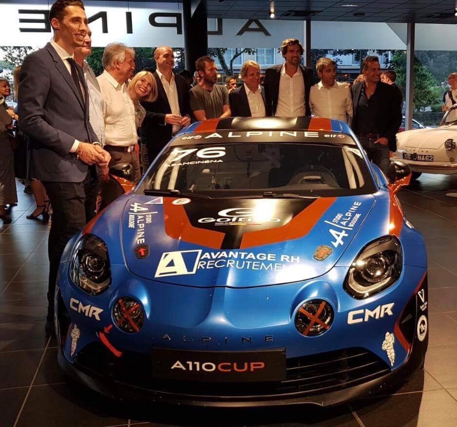 AVANTAGERH's tweet photo. Bientôt la coupe? Une très belle soirée au studio @alpineboulogne pour découvrir la magnifique alpine de @PierreSancinena , 1er au classement général de l’ @AlpineEuropaCup ! Fière de toi mon Pierre... #alpine #partenaire #team #avantagerhparis https://t.co/4vbXKJbvmG