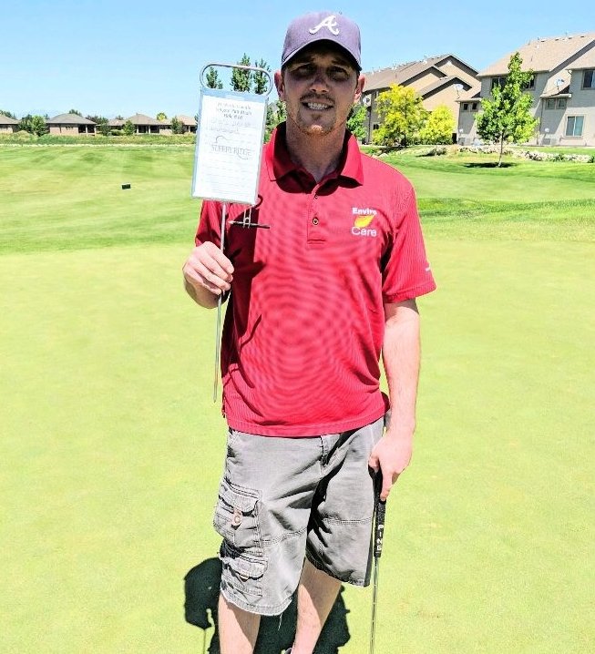 EnviroCareUSA's tweet photo. Josh Greenwood, Enviro Care Waste Operations Manager, winning "Long Putt" at the Mcwane Ductile Golf Tournament! #golf #tournament #puttputt #puttputtchamp https://t.co/owegNvTKFA