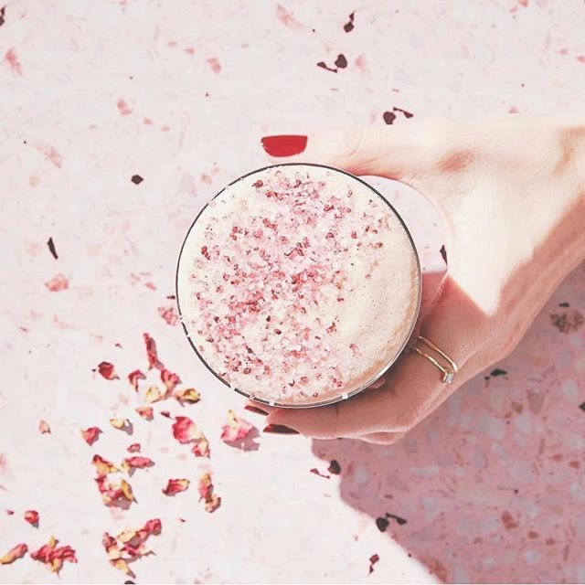 swheyday's tweet photo. Rose Tea Latte for the win!! 🌹 https://t.co/F2RCa3lS1p https://t.co/sUhrK80H4J