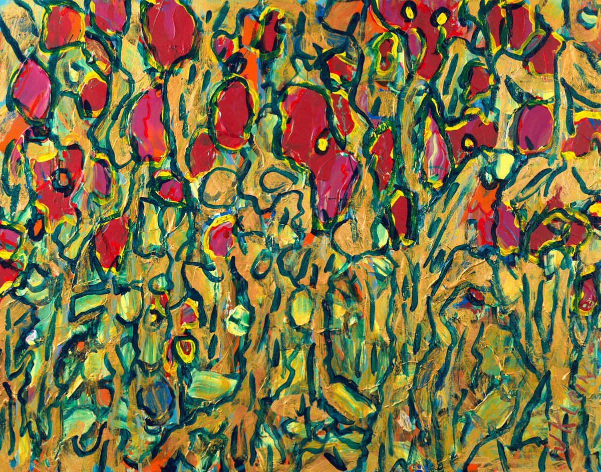 Looking at flowers are both fun and relaxing! Have a fun and relax Friday!
"Golden Florals" by Jim Klein, 22x28, Acrylic on canvas, Framed, Available at the gallery or online.#jkleingallery #modernart #contemporaryart #itsthathot #absolutelyscottsdale #experiencescottsdale