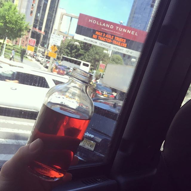 TrishaMink's tweet photo. Upholding a long tradition of drinking on solo bus trips. Heading to DC today with a Negroni in hand. Now if only I’d remembered my snacks too lol. Until Monday New York, cheers!  #negroni #hollandtunnel #boltbus #nyc #travel #dc #traditions #campari #ne… https://t.co/5SPlzt9iQB https://t.co/6p3HvZTRiZ