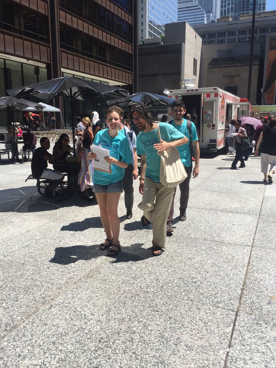 jcua_chicago's tweet photo. Leaders canvassing getting ppl to call aldermen, @ChicagosMayor, Kevin Graham. 1 yr is too long-new contract now! #reformFOP #reformcpd https://t.co/CXzFDH1BuB