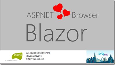 BLAZOR: Browser + Razor (C# en el Navegador) ¿Adios a JavaScript? svqdotnet.wordpress.com/2018/06/29/bla…
