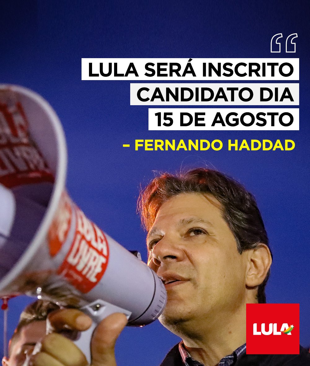 Lula pode e será candidato. #OBrasilFelizDeNovo