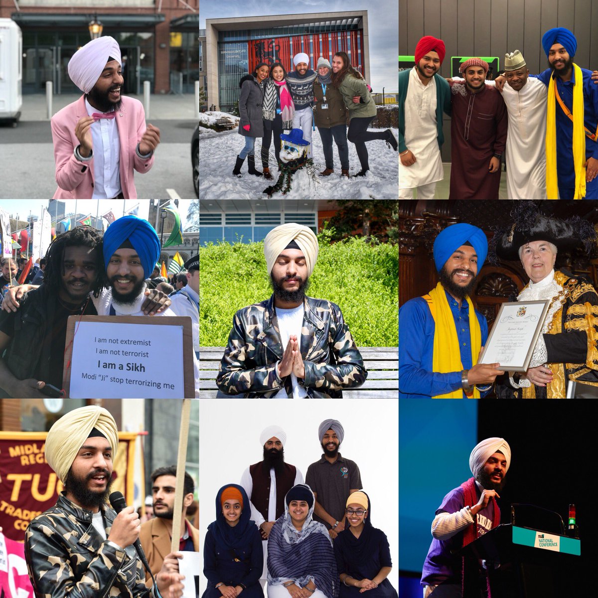 Never imagined when I arrived in this country as International student that one day I will be President of <a href="/bcusu/">BCU Students' Union</a> <a href="/MyBCU/">Birmingham City University</a> 
I wish all the best to the team next year!
Thank you so much to my DasamPita(Tenth Guru Guru Gobind Singh ji) and everyone who helped me!
#timetoservehumanity