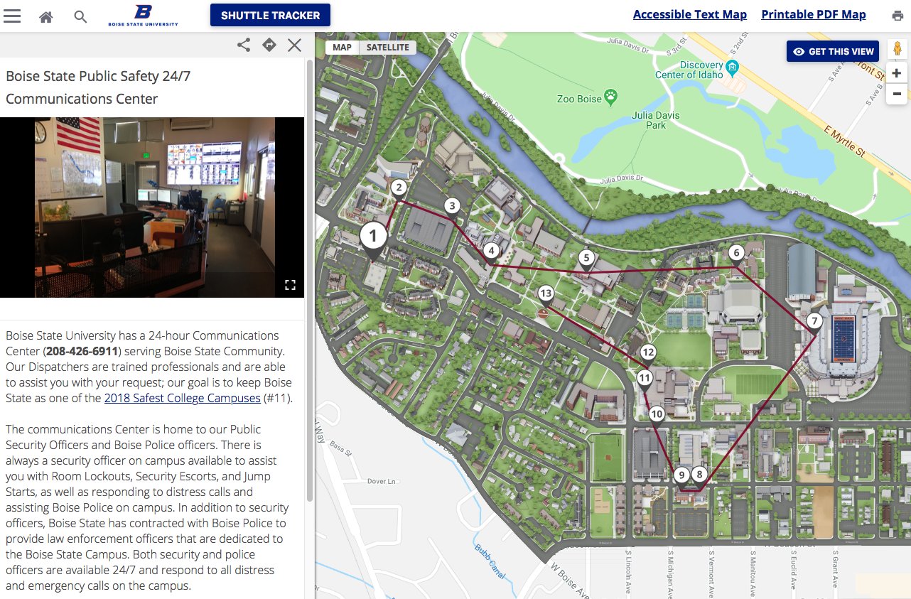Map Of Boise State Boise State Department Of Public Safety On Twitter: "Did You Know Our # Boisestate Interactive Map Has Campus Tours? Check Out Our Brand New Public  Safety Tour Which Highlights Our Commitment To Campus