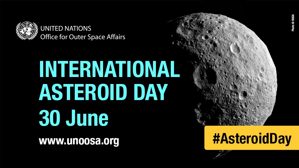 UN's tweet photo. Saturday is #AsteroidDay. Near-Earth objects (NEOs) represent potentially catastrophic threats to our planet &amp; require global cooperation in the interest of public safety. https://t.co/Oa6x4XfsFa https://t.co/yi7ihUWikm