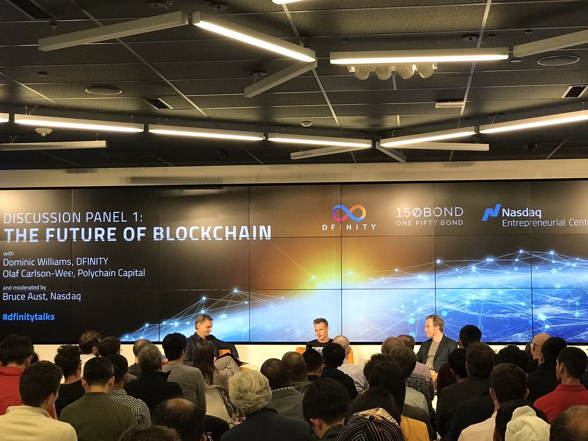 RonakPakzad's tweet photo. Yesterday's #dfinitytalks talks with Olaf (Polychain Capital) and Dominic Williams (Dfinity)!⛓ https://t.co/dhK0rF5GF1