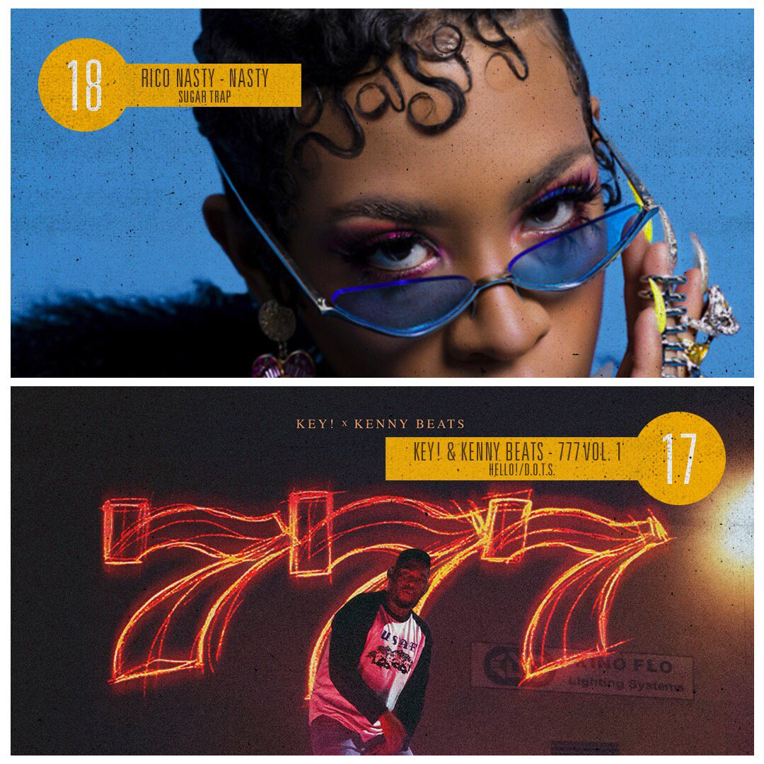 MassAppeal's tweet photo. 18. @Rico_nastyy - 'Nasty' 

17. @FATMANKEY and @kennybeats - '777 Vol. 1' 

#BestAlbumsOf2018SoFar https://t.co/2wwEdxDSXb
