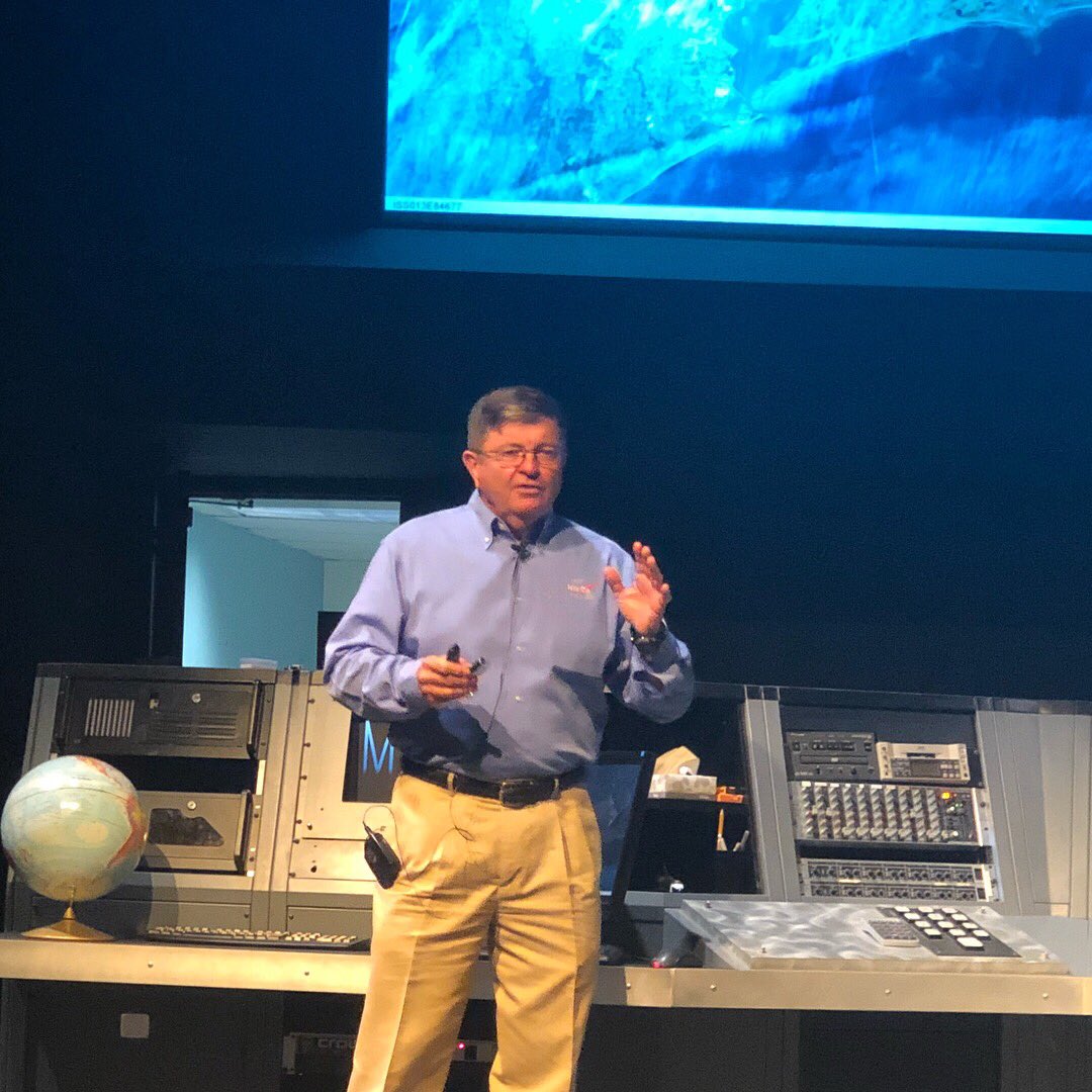 MrsWhite6th's tweet photo. Space shuttle commander Ken Cameron! I learned that knowing a little bit of Russian will take you far in life. #LiftOff2018 https://t.co/1OfDwgsD6e