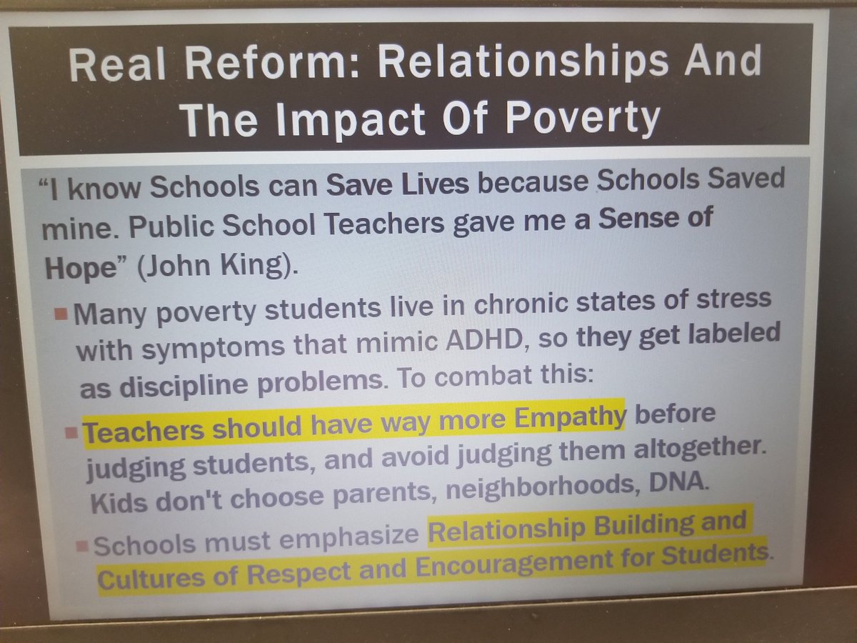 T1Director's tweet image. We must continue to emphasize the power of building relationships with students! #realreform