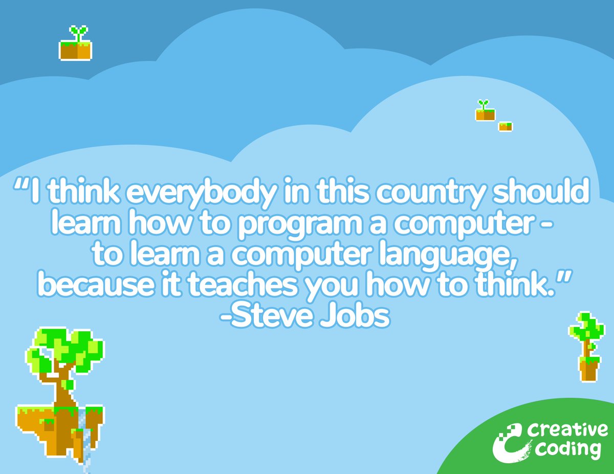 Steve said it best! Give your kids the gift of learning to code by enrolling them in the most FUN and EFFECTIVE way to learn coding at summer camp! bit.ly/SummerCoding18 #coding #kidscoding #girlswhocode #summercamp #seattle #bellevue