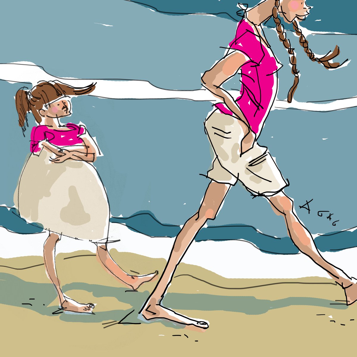 Mad Beach #colour_collective #tealblue #illustration #kidlit #annillustrates