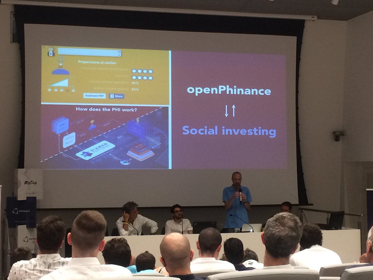 interlogica's tweet photo. OpenPhintech un marketplace e OpenPhinance Social investing by Daniele Bernardi di @DIAMANscf al Bitcoin Venezia Meetup #BitcoinVenezia #interlogicameetup https://t.co/ijXCTOJFUU