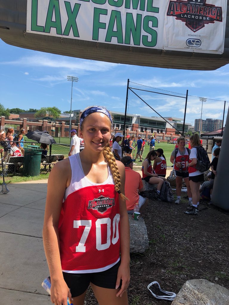 SJDevilsLax2019's tweet photo. Super proud of Izzy Kuzy @isabelkuzyy for competing today at Towson in the Under Armour All-American Game. #700 on the field but #1 in our ❤️!! https://t.co/xYLBLkGelX