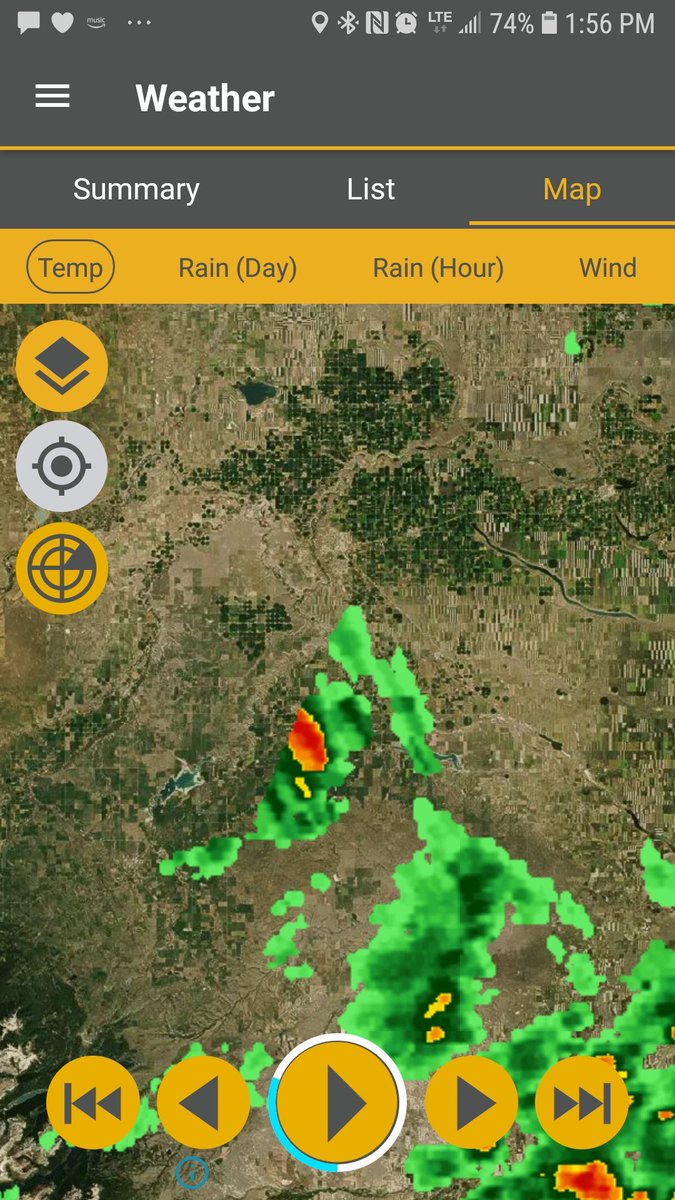 twistedironfarm's tweet image. #SmartFarmingIs seeing if i was hit by the hail storm while I&apos;m away camping #myfarmcommand