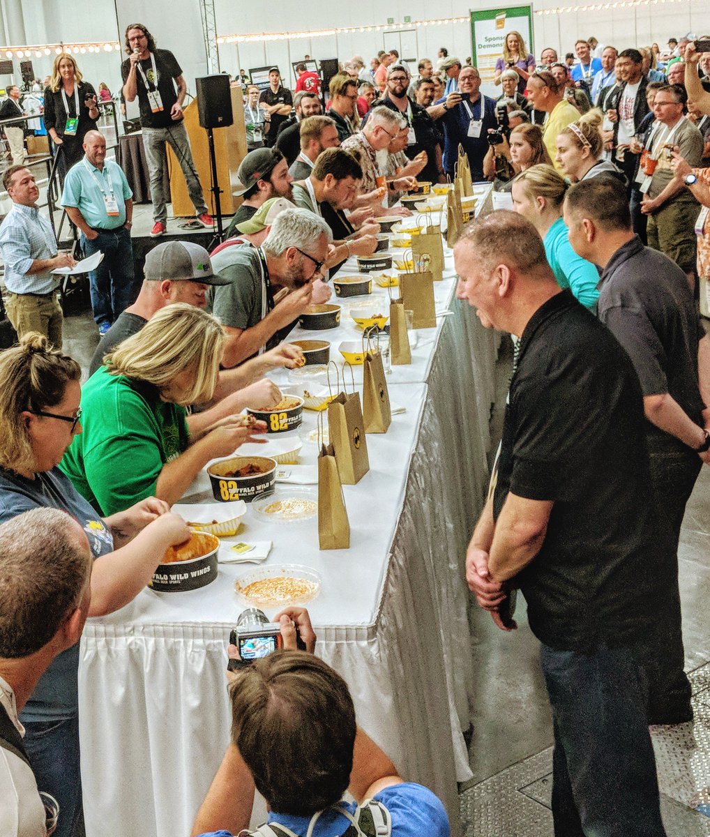#HomebrewCon #HotWings eating contest! Few things better than these with beer...