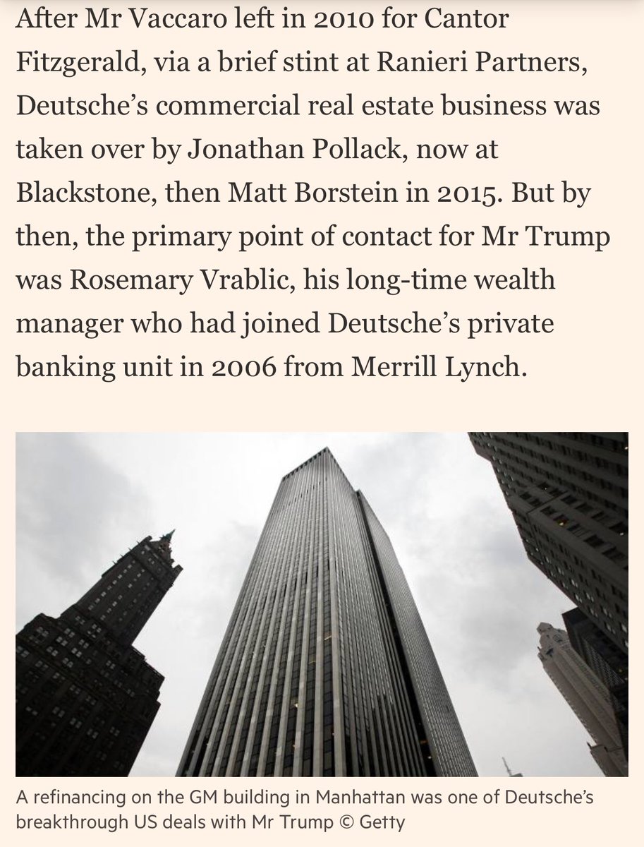 Deutsche Private Bank Unit - Rosemary Vrablic, Wealth Mgr - GM Building, NY