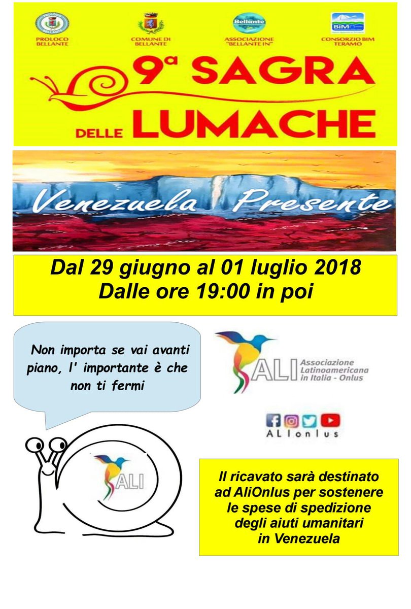 AyudaHumanVzla's tweet photo. Del #29Jun al #1julio 
#italia 
#aliassociazonelatinoamericanaimitalia
#ayudahumanitariaparavenezuela 
#ayuda #colabora por #venezuela https://t.co/n4W8Xidp54