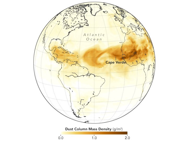 NASAEarth's tweet photo. Here Comes the Saharan Dust https://t.co/2prarvBVJJ #NASA https://t.co/8v5xumLllq