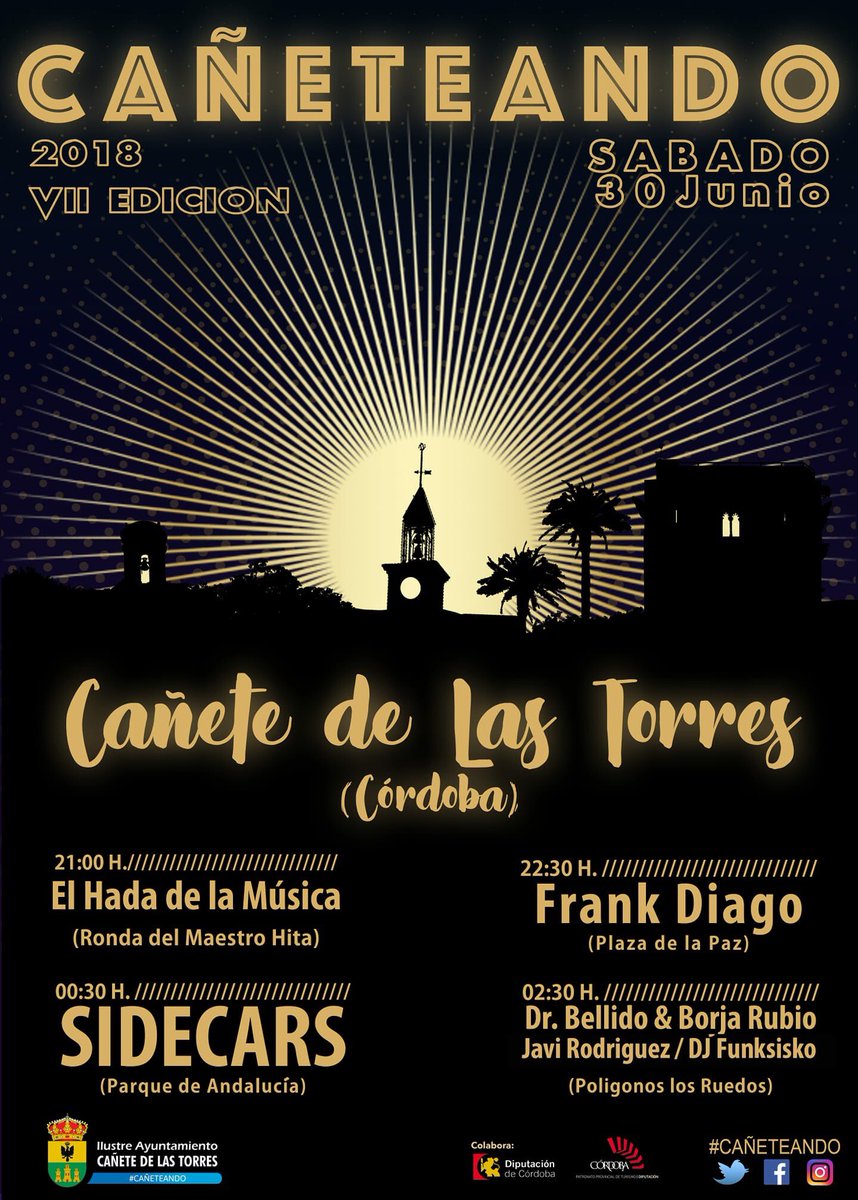 Conciertos de mañana SÁBADO 30 de Junio ⬇️⬇️ #sevilla #cordoba OS ESPERO 😍 <a href="/Canetedelastorr/">CAÑETE DE LAS TORRES</a> <a href="/ElRubioSevilla/">Ayuntamiento ElRubio</a> <a href="/PepsRecordsES/">Pep's Music Group</a> <a href="/SaraEmedemusica/">Sara EMEDEMÚSICA</a> <a href="/canalfiesta/">Canal Fiesta Radio</a> @jincho_prod