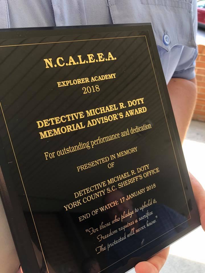 YCSO_SC's tweet photo. YCSO Explorer Post 1786 Cadet Graduates from NCALEEA, Award Given in Honor of Det. Mike Doty. #Remember809 #YCSONews #YCSOStrong #Neverforget809 #YCSOFamily Read more at https://t.co/fW3wz4zxWm https://t.co/OYPngOJ9ex