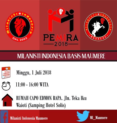 Jangan lupa teman2 Member Milanisti Maumere. Besok Gunakan Hak Pilihnya
#PemiraMI