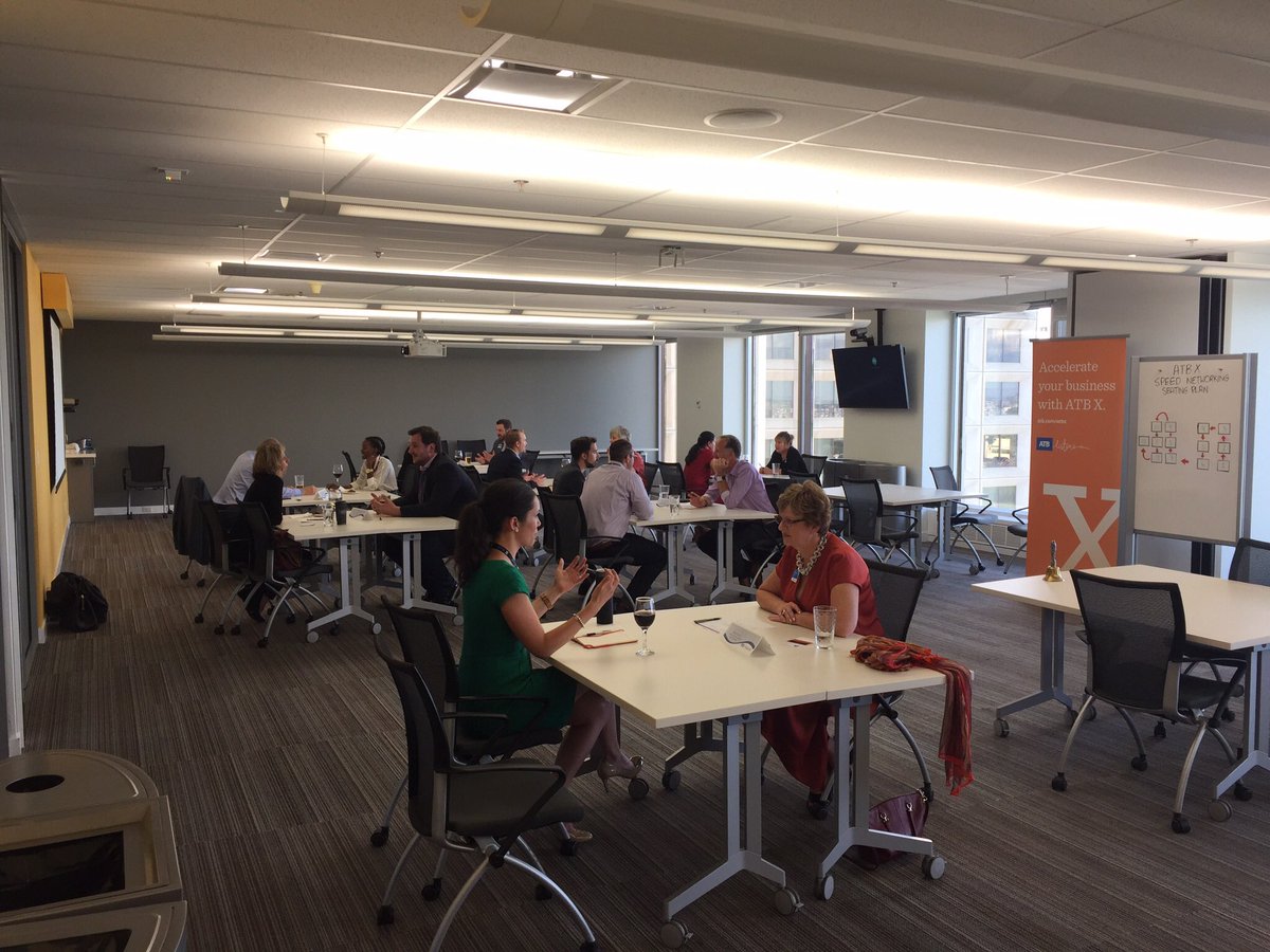 riddell_scott's tweet photo. Great seeing our ATBxers speed networking with Leaders of ATB. TY @TeresaClouston &amp; @CurtisStange 4 opening &amp; closing remarks #atbx #yeg https://t.co/KAoaTLBm6r