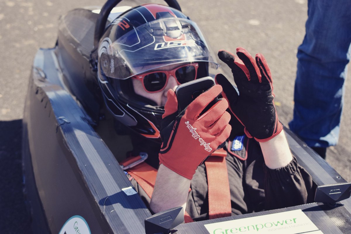 Don't text and drive kids..... #greenpower