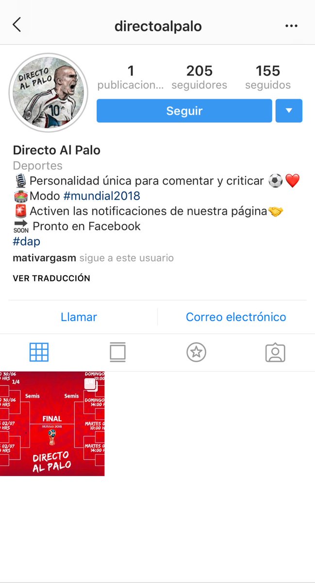 Toda la info del mundial la tenes en instagram. <a href="/directoalpalo/">Directo Al Palo</a> seguilo🤙🏼🤙🏼 instagram.com/directoalpalo