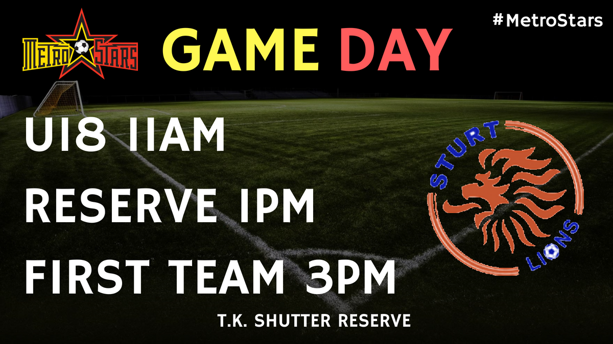 NE_MetroStars's tweet photo. π΄ GAME DAY! π΄
π Sturt Lions
β° 3PM
π T.K. Shutter Reserve
π± #MetroStars #MSvSL https://t.co/PE5kMgr8PK