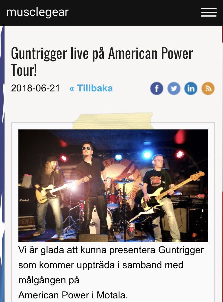 guntrigger666's tweet image. #guntrigger spelar på #americanpowertour ifrån 11:30 #motala #ledzeppelin #metal #hårdrock #blacksabbath