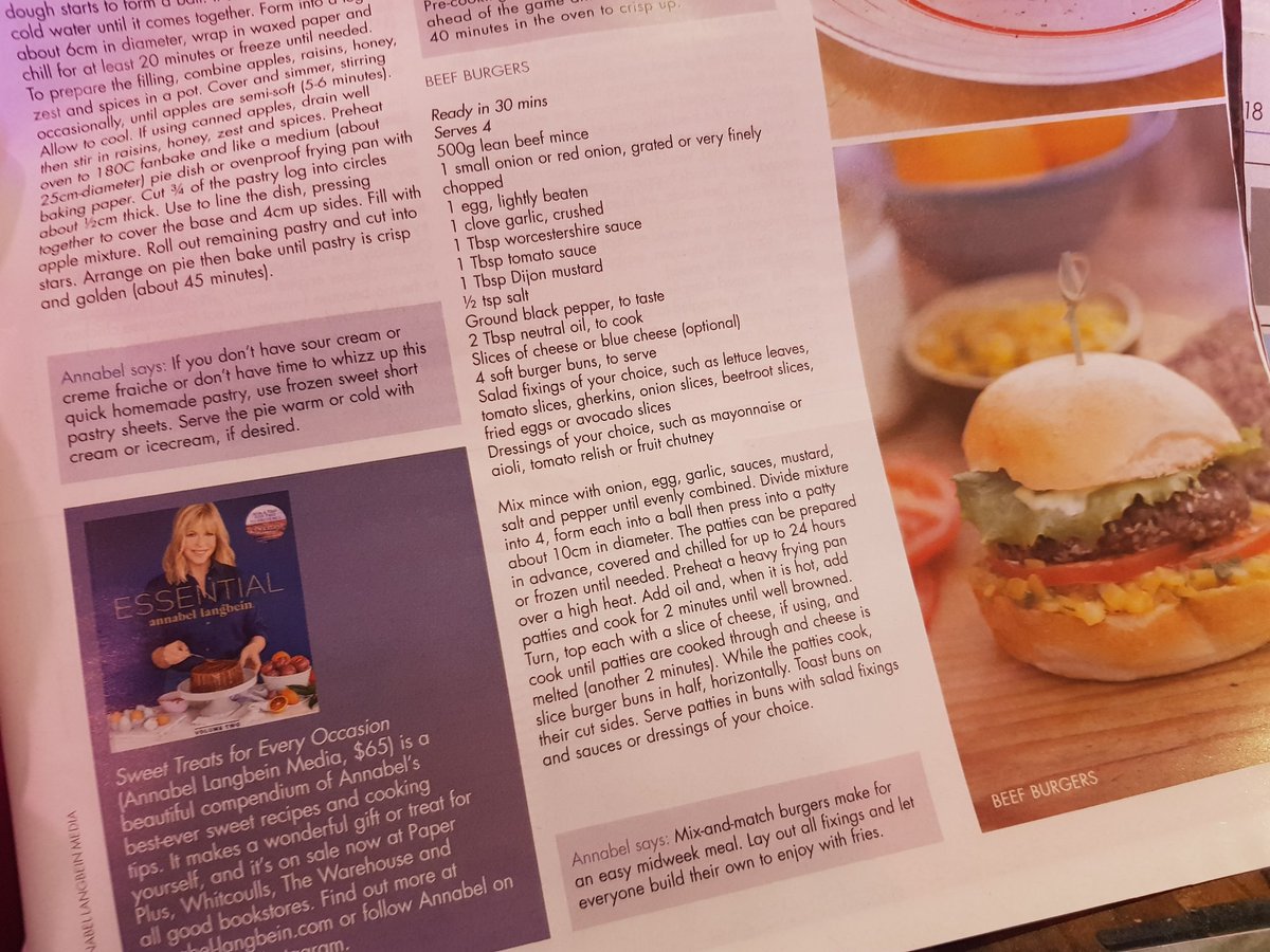 BeefLambNZ's tweet photo. In today's Weekend Herald's Canvas magazine @AnnabelLangbein hearty #BeefBurgers feature in aid of #IndependenceDay We agree  'mix-in-match for easy meals laying out fillings for everyone to build their own to enjoy with @PotatoesNZ fries' @nzhlifestyle https://t.co/ukAQuR3Enh